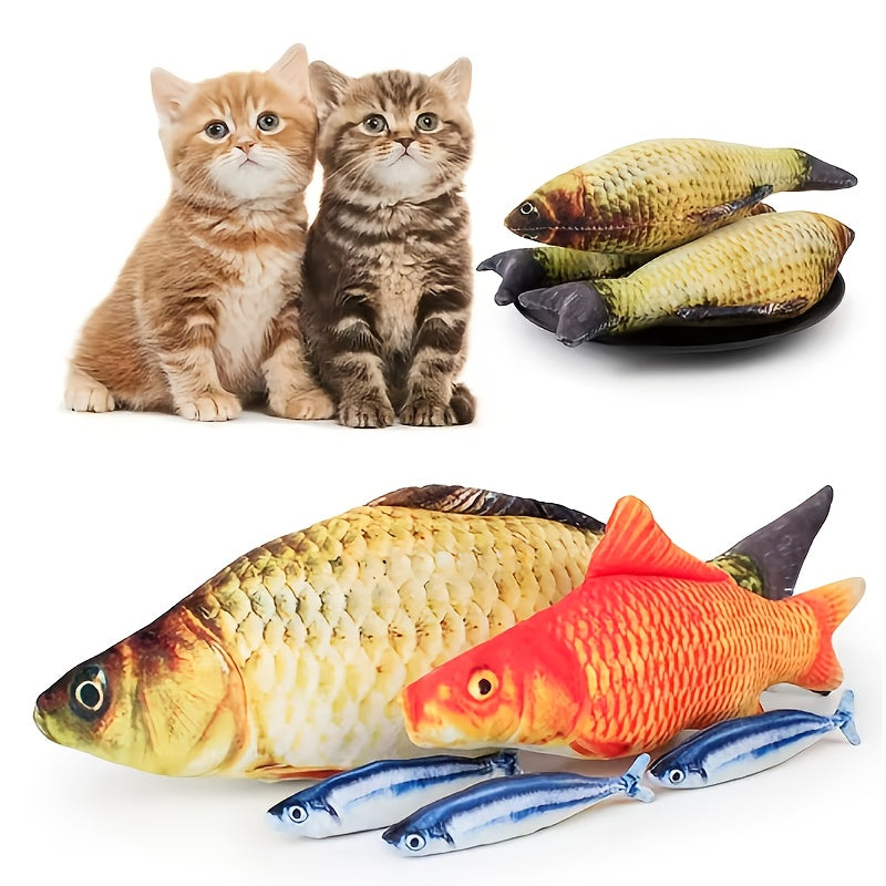 Bite-Resistant Plush Fish Cat Toy – product view 3
