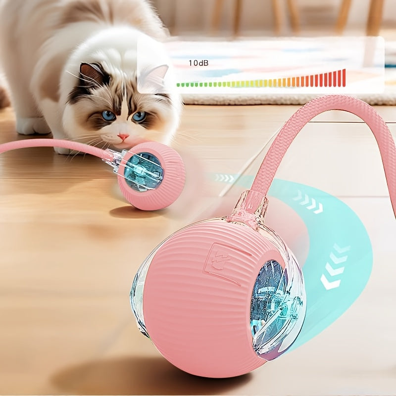 Automatic Rolling Cat Toy Ball with Tail – product view 1