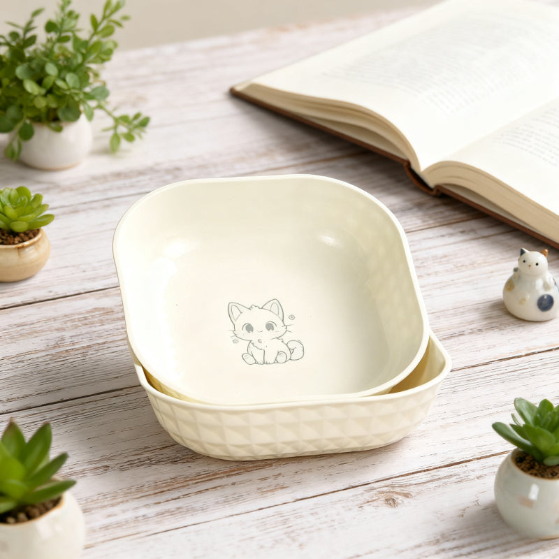 Shallow Anti-Leak Cat Bowl – product view 4