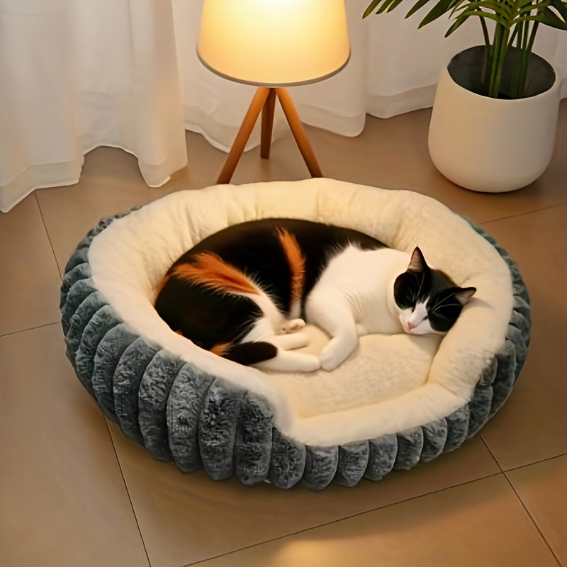 Soft Round Donut Cat Bed – product view 2