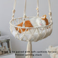Woven Hanging Cat Hammock Basket – product view 1