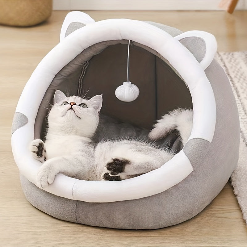 Cartoon Cozy Cave Cat Bed – product view 3