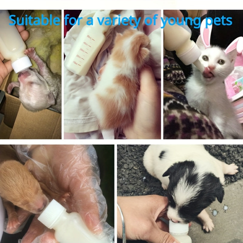 2-Piece Soft-Nipple Kitten Feeding Bottle Set – product view 2