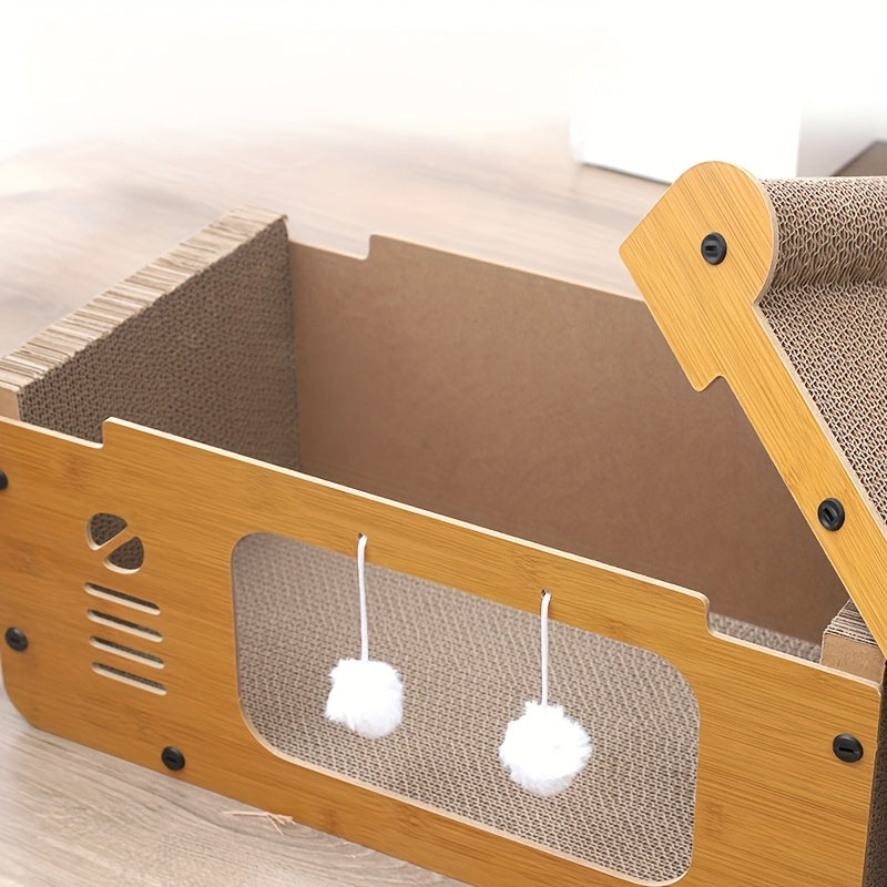 Large Whisker-Shaped Cat Scratching Board – product view 5