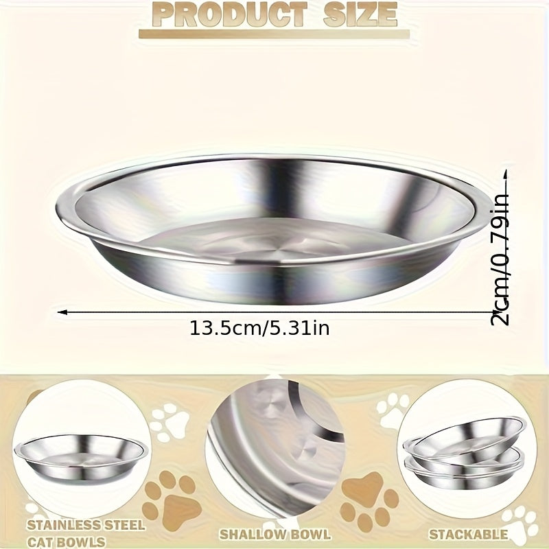 Stainless Steel Non-Slip Cat Bowl Set – product view 2