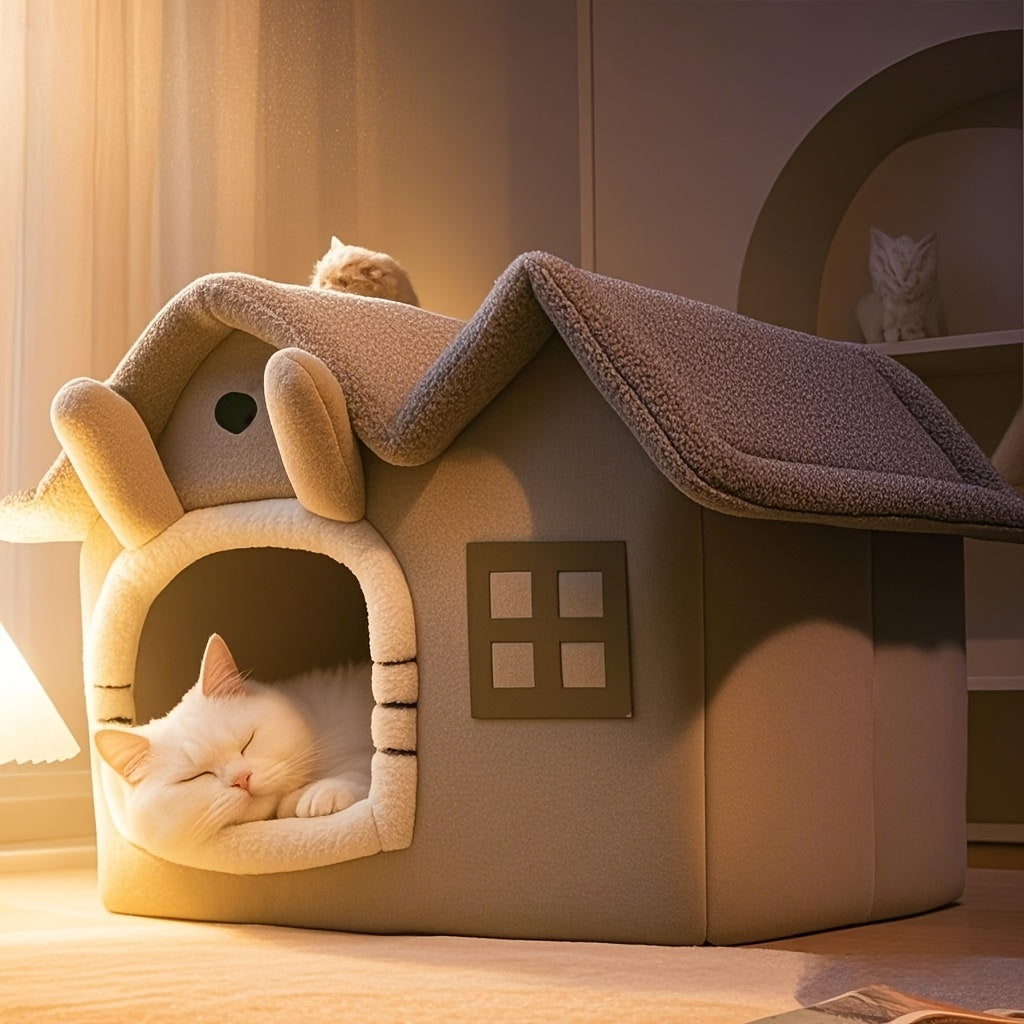Washable Warm Cat Cave & Mat – product view 3