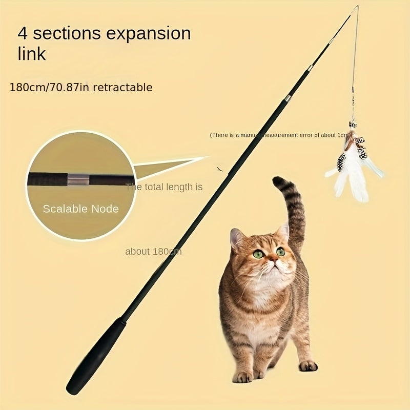 Telescopic Feather Wand Cat Toy – product view 2
