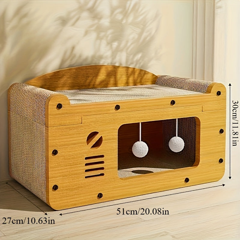 Large Whisker-Shaped Cat Scratching Board – product view 3