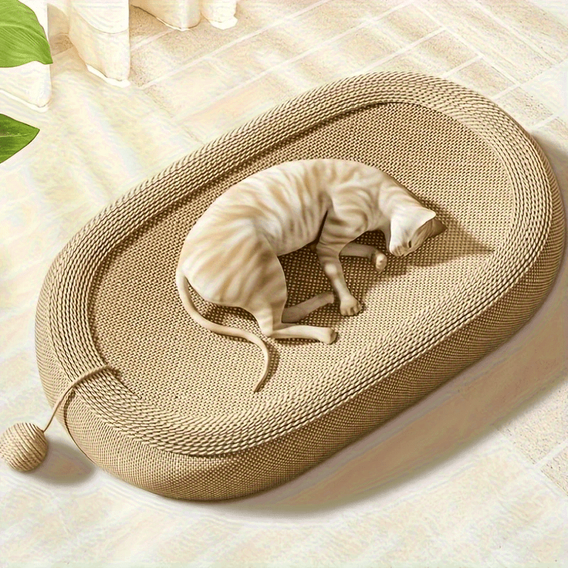Sisal Scratching Post & Cat Bed Combo – product view 6
