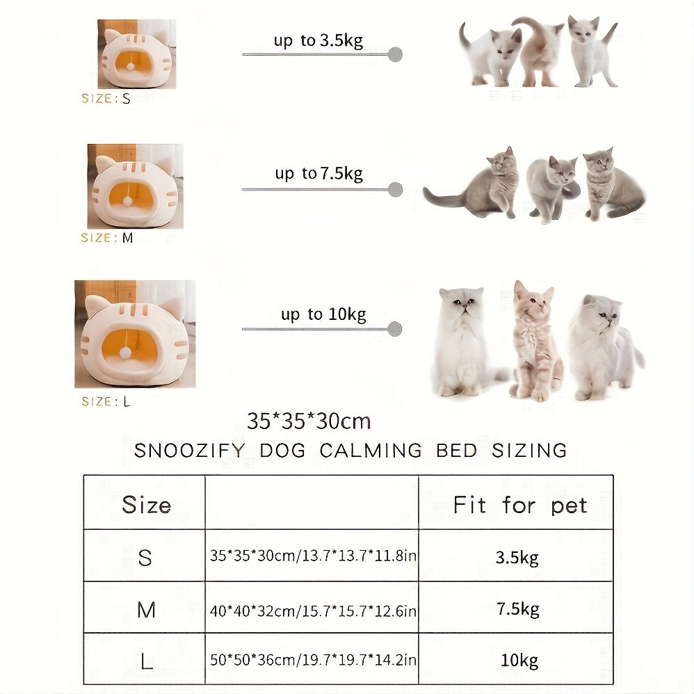 Cat-Shaped Semi-Enclosed Pet Bed – product view 2