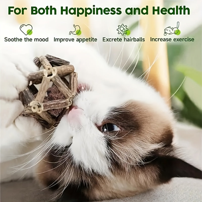 Rattan Dental Chew Ball for Cats – product view 5