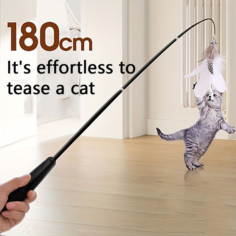 Telescopic Feather Wand Cat Toy – product view 1