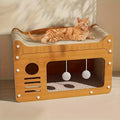 Large Whisker-Shaped Cat Scratching Board – product view 1