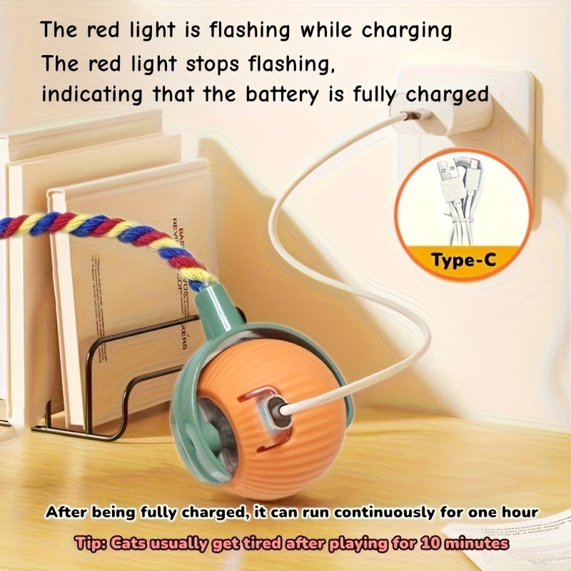 Rechargeable Bell & Tail Cat Toy Ball – product view 5