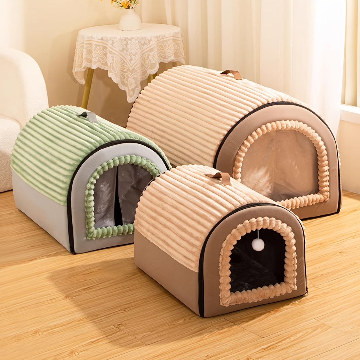 Winter Warm Cave Cat Bed – Removable – product view 6
