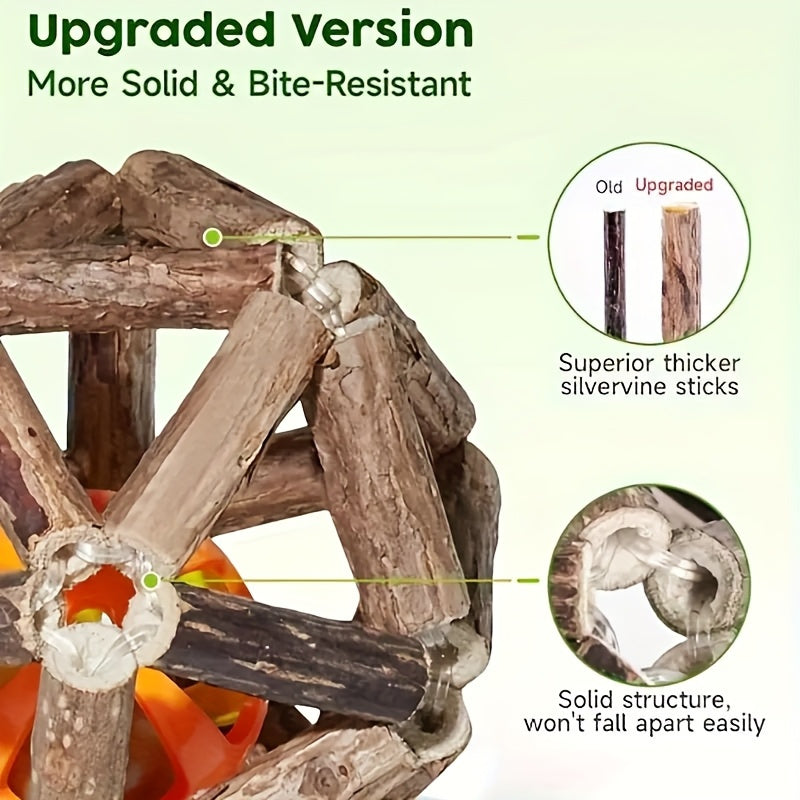 Rattan Dental Chew Ball for Cats – product view 4