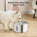 2.2L Filtered Stainless Steel Cat Fountain – product view 1