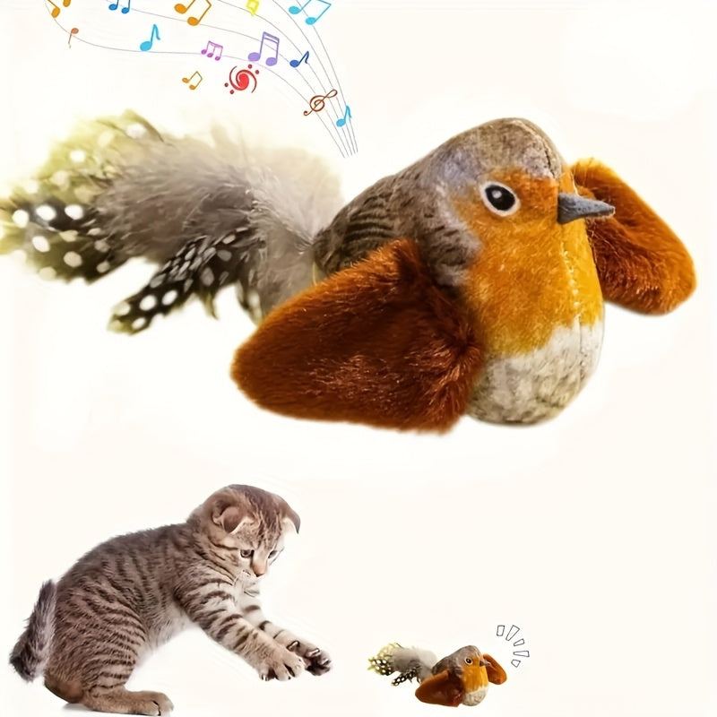 Automatic Retractable Bird-Sound Cat Toy – product view 4