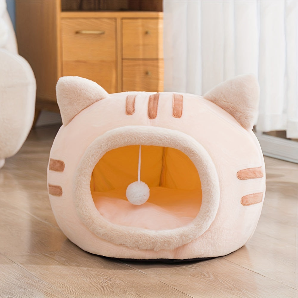 Cat-Shaped Semi-Enclosed Pet Bed – product view 4