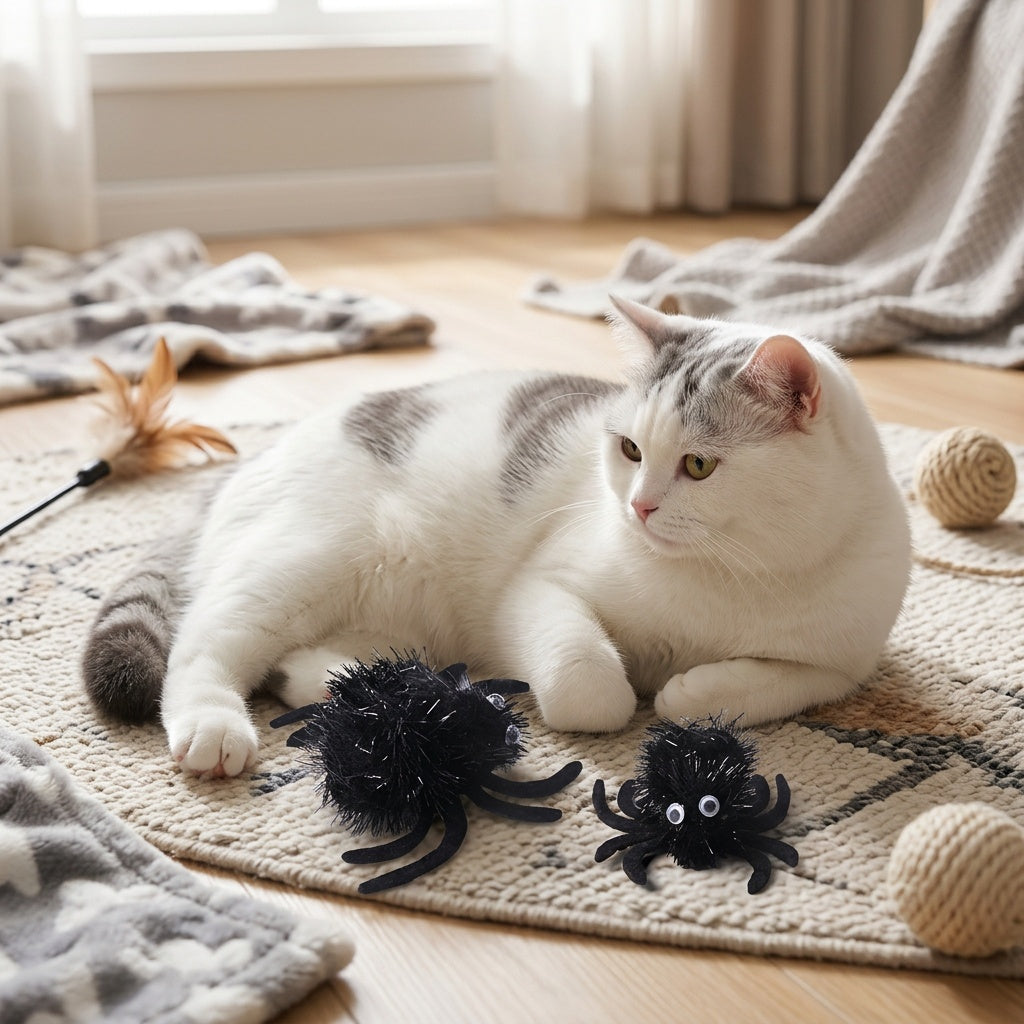 Plush Spider Cat Toy – product view 6