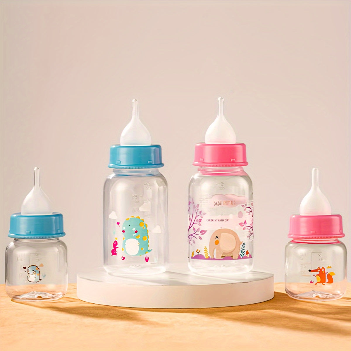 Cartoon-Print Kitten Nursing Bottle – product view 3