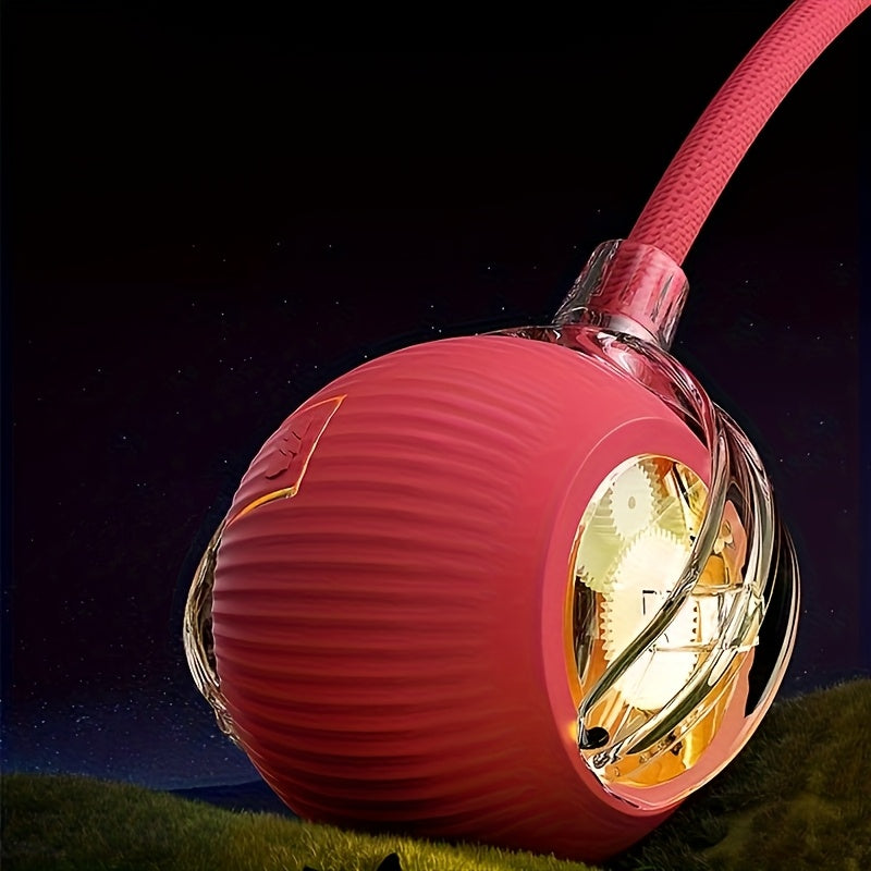LED Smart Rolling Cat Toy Ball with Tail – product view 6