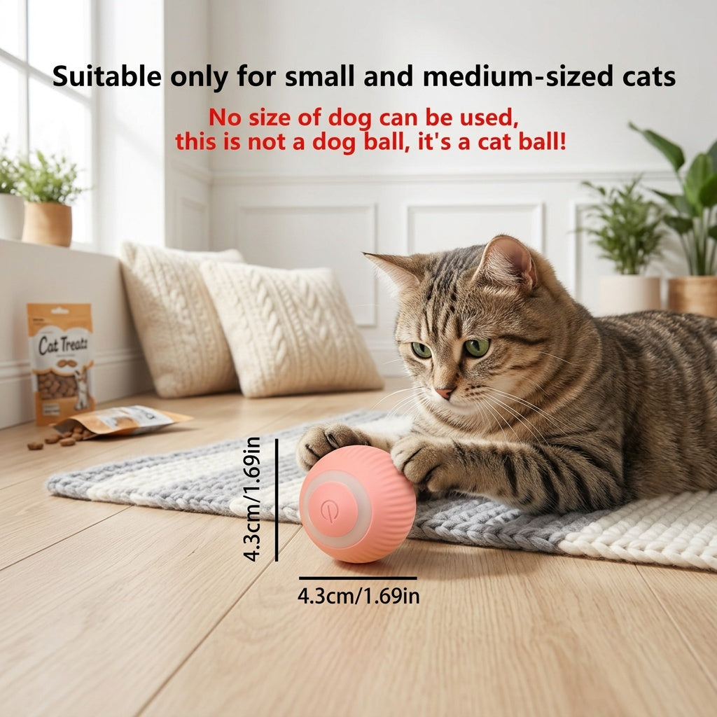 Smart Rolling Ball & Teaser Stick Cat Toy – product view 6