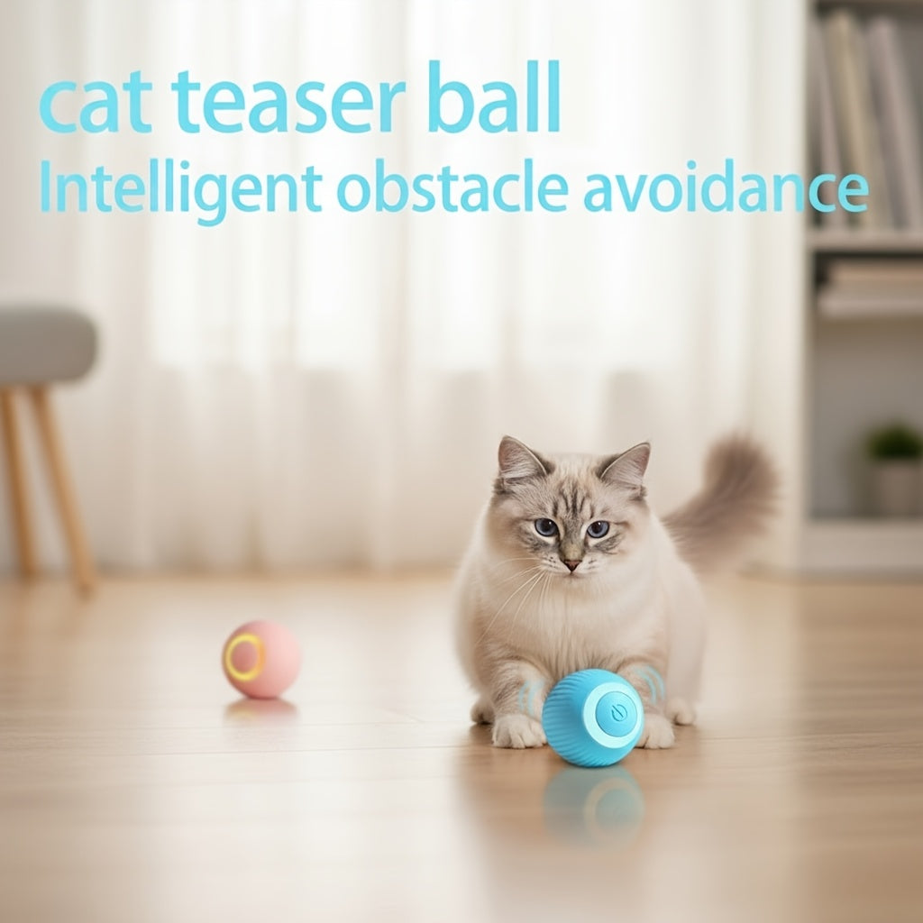 Automatic Rolling Ball & Teaser Wand Cat Toy – product view 1