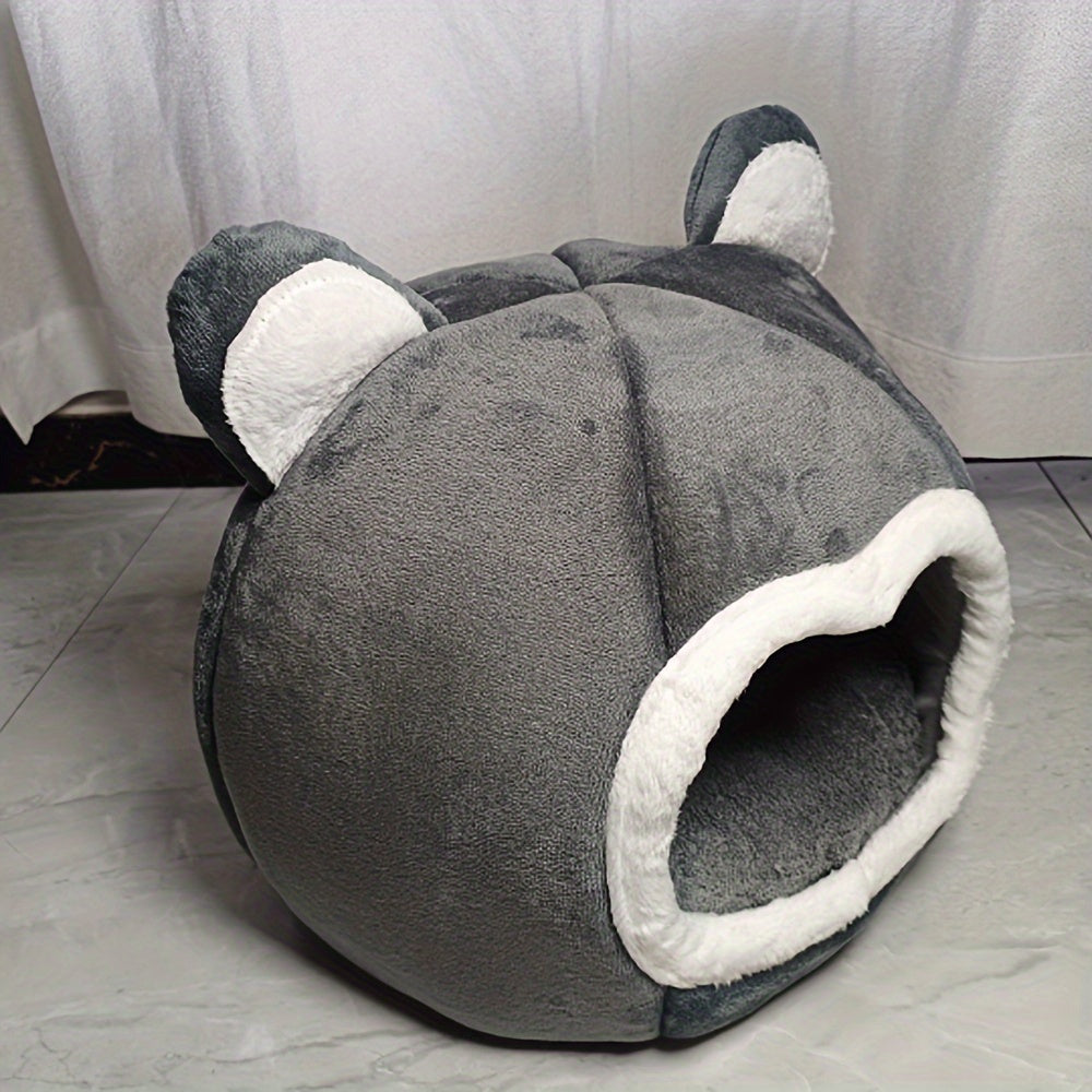 Winter Warm Cave Cat Bed – Fleece-Lined – product view 6