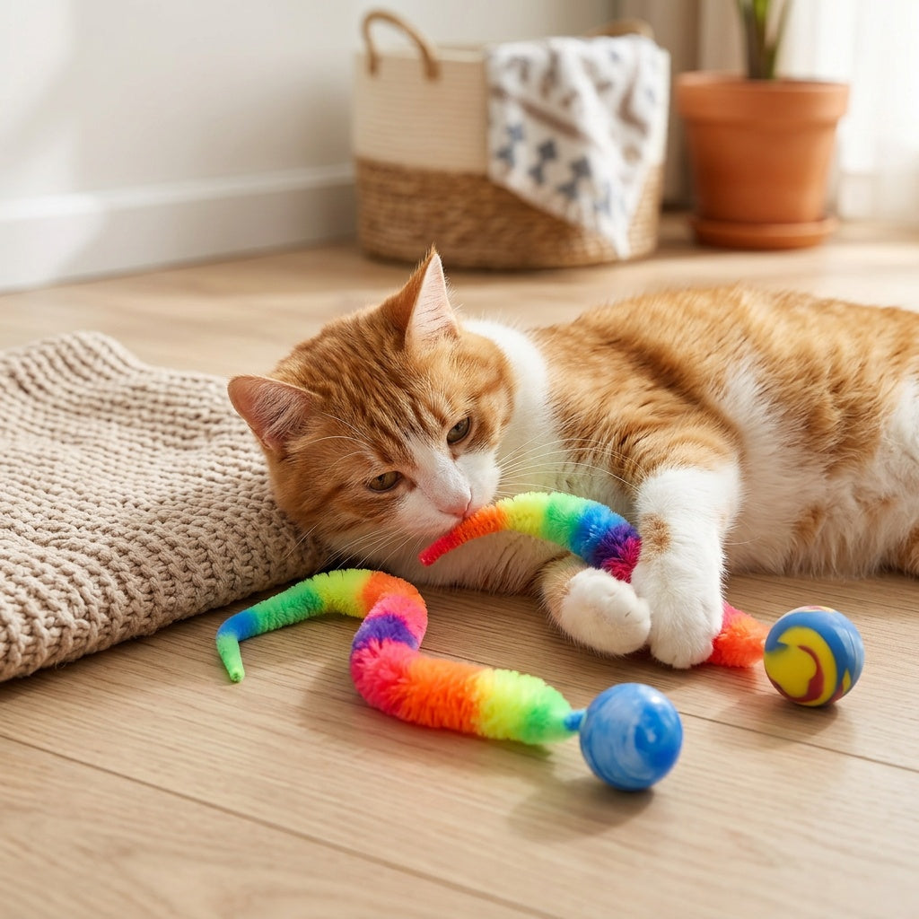 2-Piece Twisted Caterpillar Cat Toy Set – product view 6