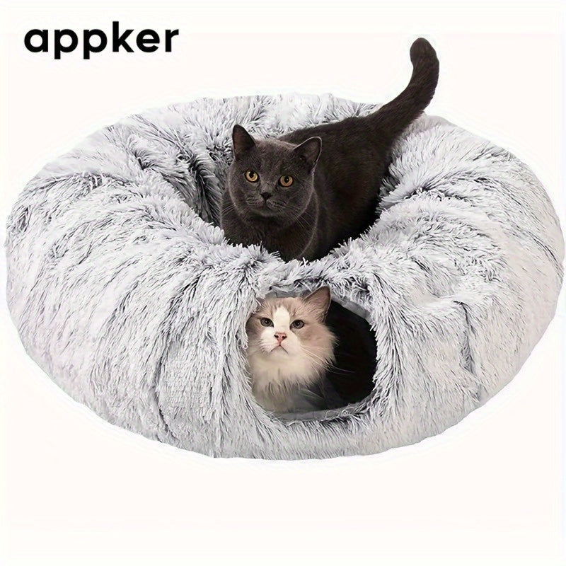 Plush-Mat 2-in-1 Cat Tunnel Bed & Play Mat – product view 1