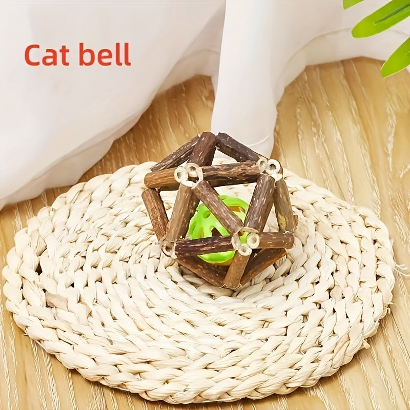 Rattan Dental Chew Ball for Cats – product view 1
