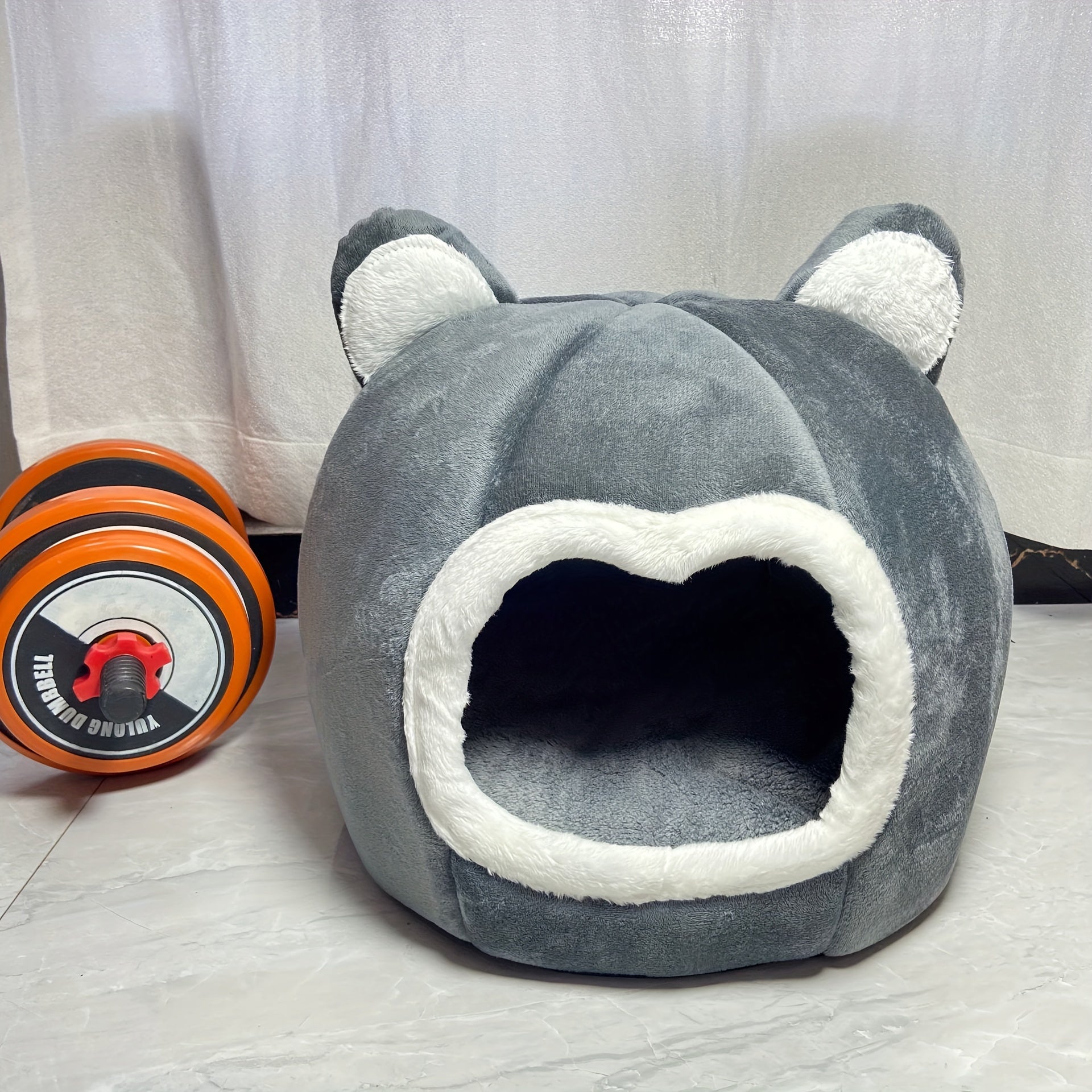 Winter Warm Cave Cat Bed – Fleece-Lined – product view 3