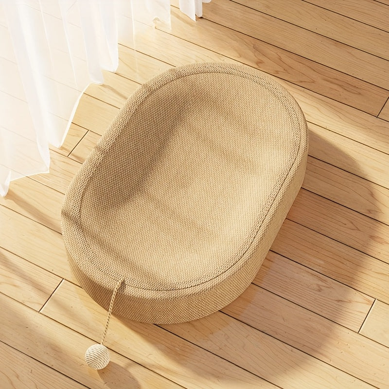 Extra-Large Sisal Oval Cat Scratching Board – product view 4