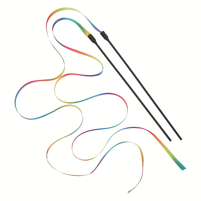Rainbow Ribbon-Tail Cat Toy – product view 1