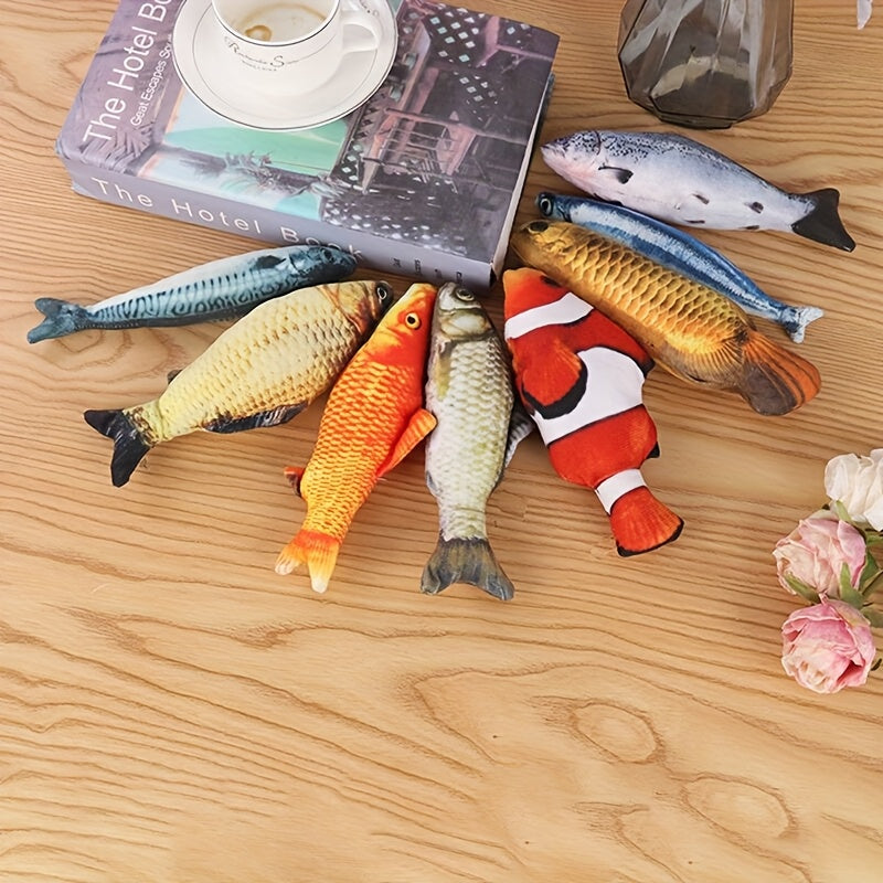 Bite-Resistant Plush Fish Cat Toy – product view 4