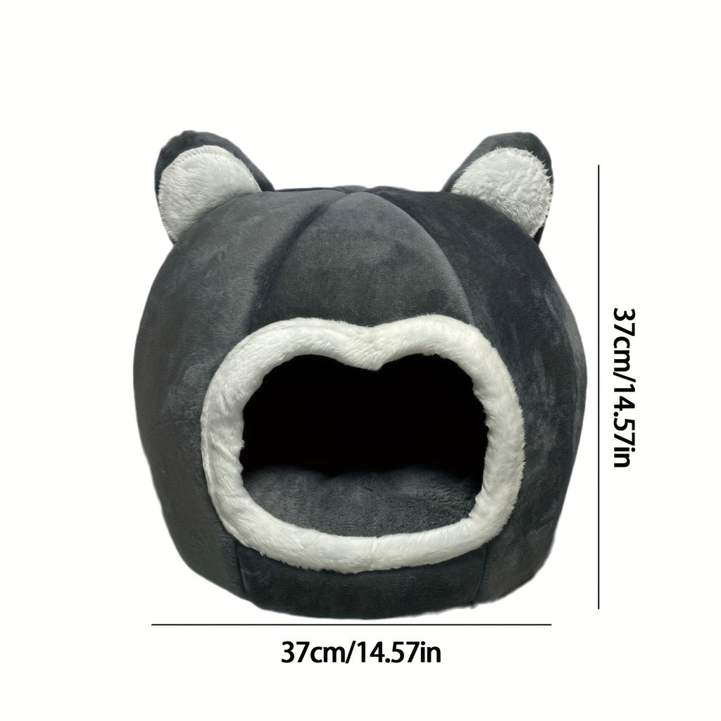 Winter Warm Cave Cat Bed – Fleece-Lined – product view 2