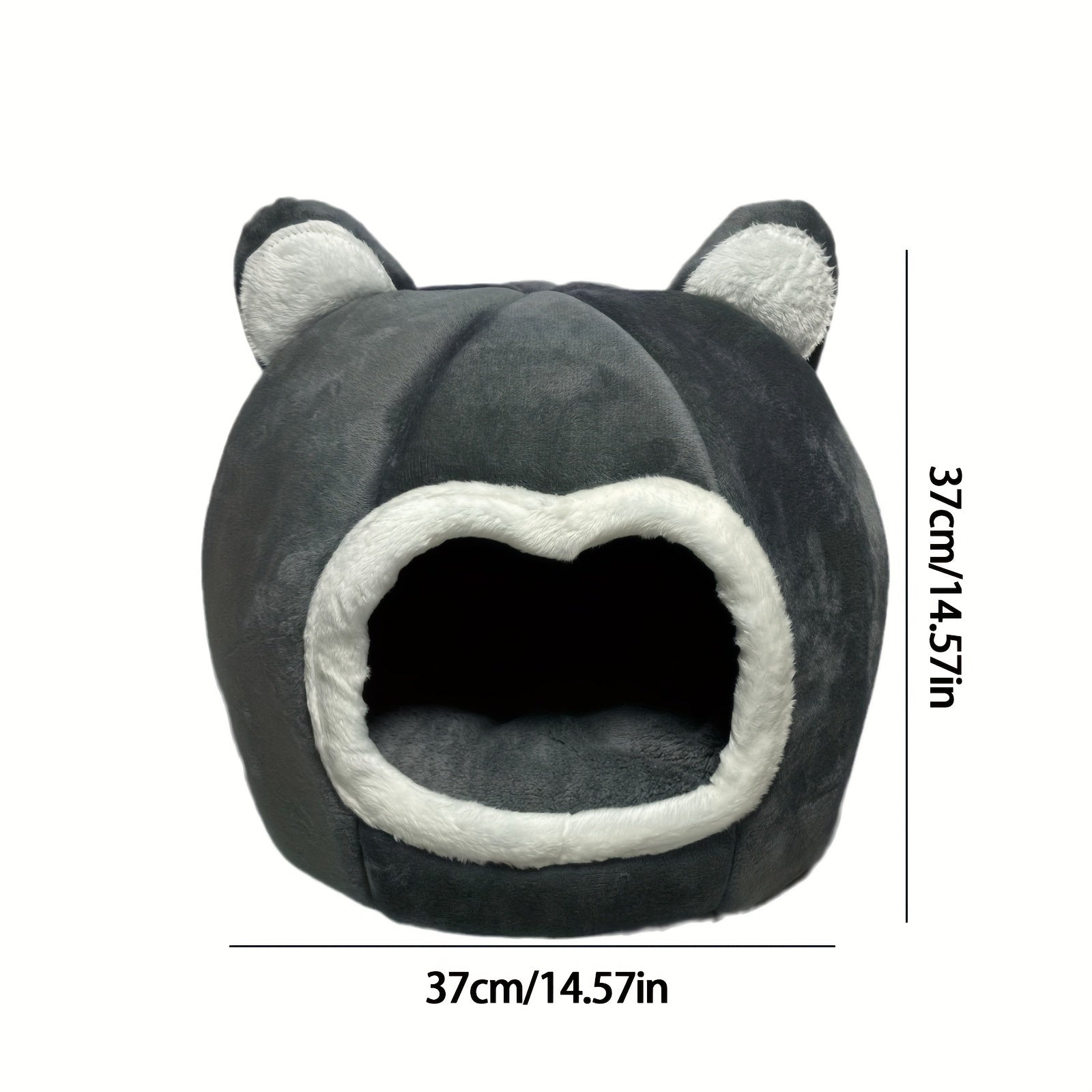 Winter Warm Cave Cat Bed – Fleece-Lined – product view 2