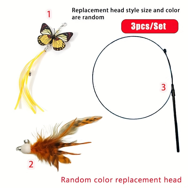 5-Piece Feather Teaser Wand Set – product view 4