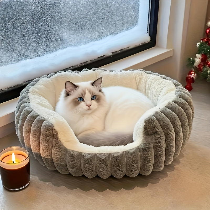 Soft Round Donut Cat Bed – product view 3