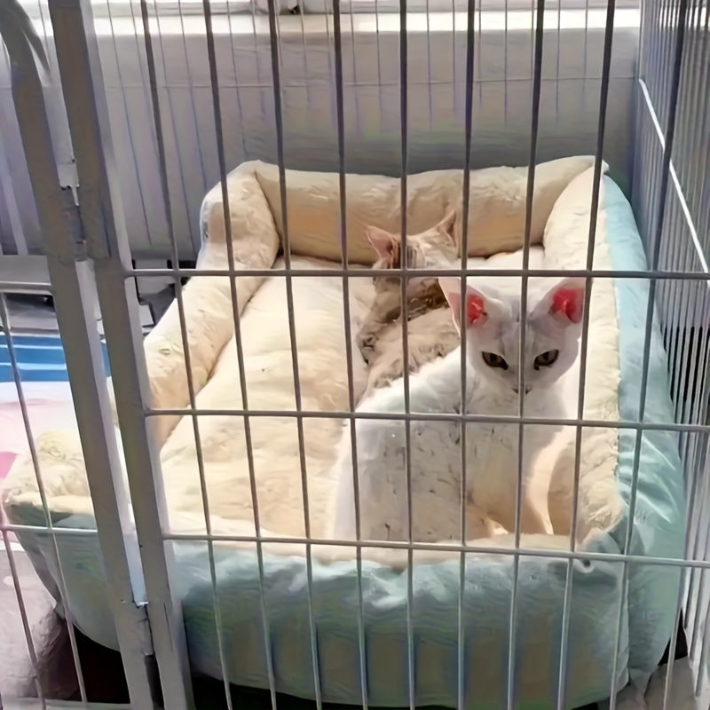 Plush Square Cat Cushion Bed – product view 4