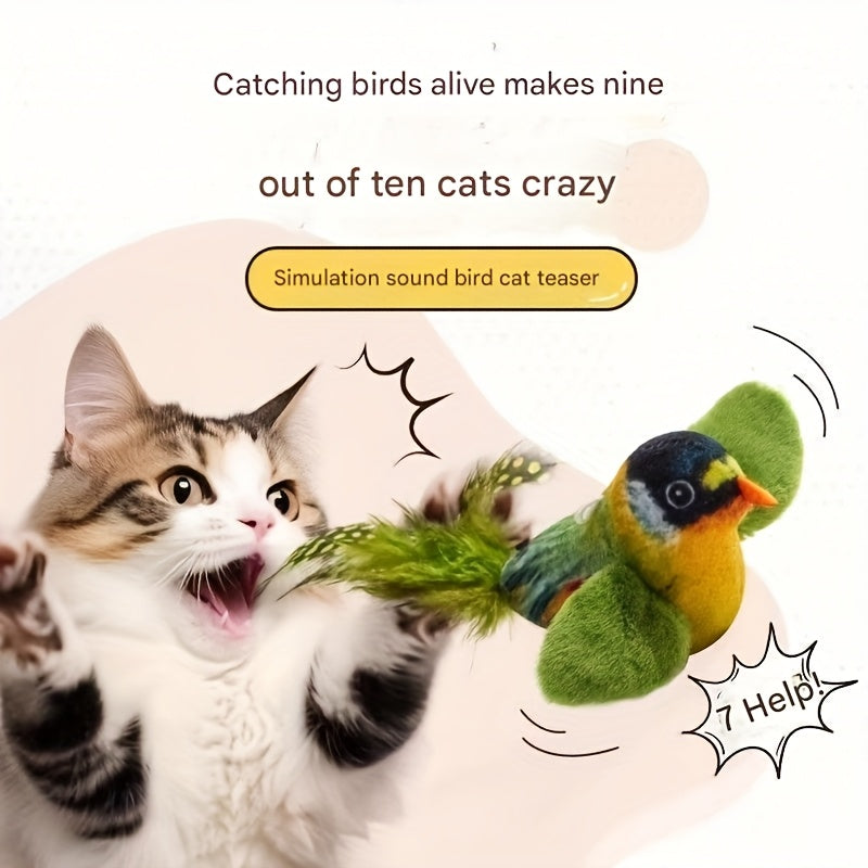 Handmade Chirping Feather Cat Toy – product view 4