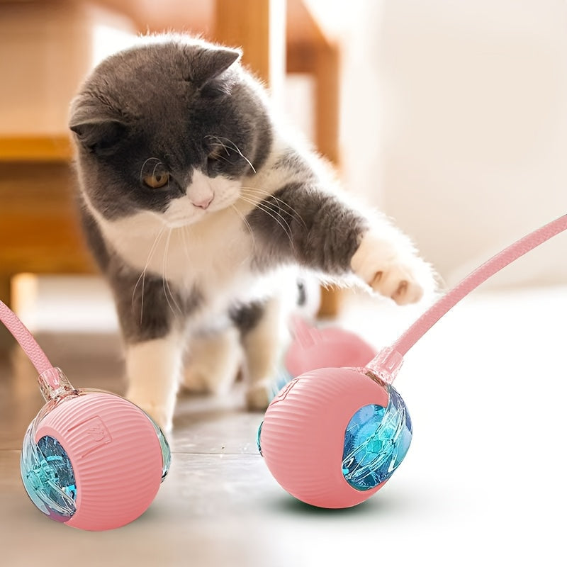 Automatic Rolling Cat Toy Ball with Tail – product view 3