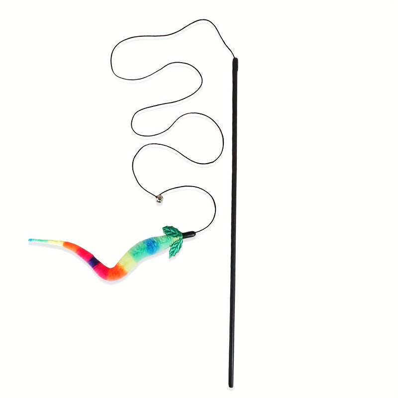 Colourful Caterpillar Cat Teaser Toy – product view 4