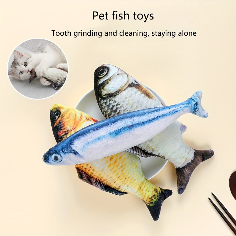 Bite-Resistant Plush Fish Cat Toy – product view 5