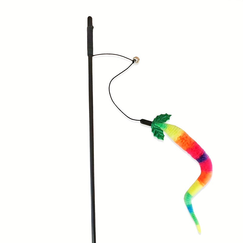 Colourful Caterpillar Cat Teaser Toy – product view 3