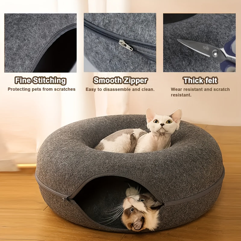 2-in-1 Donut Cat Tunnel Bed – product view 5