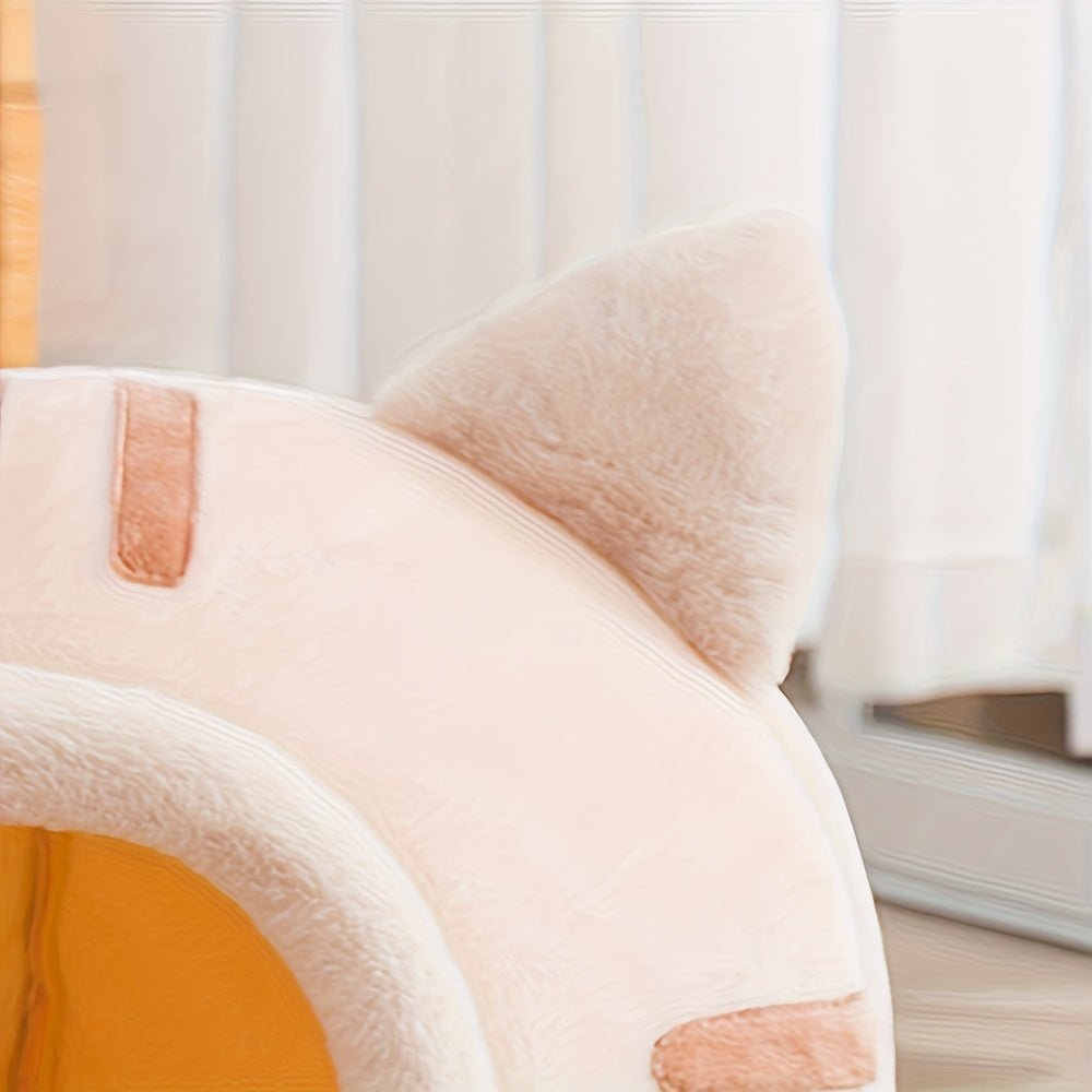 Cat-Shaped Semi-Enclosed Pet Bed – product view 5