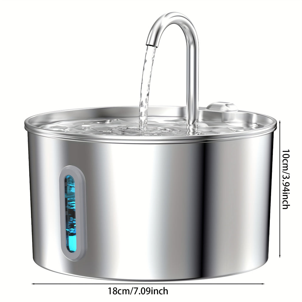 2.2L Stainless Steel Cat Water Fountain – product view 2