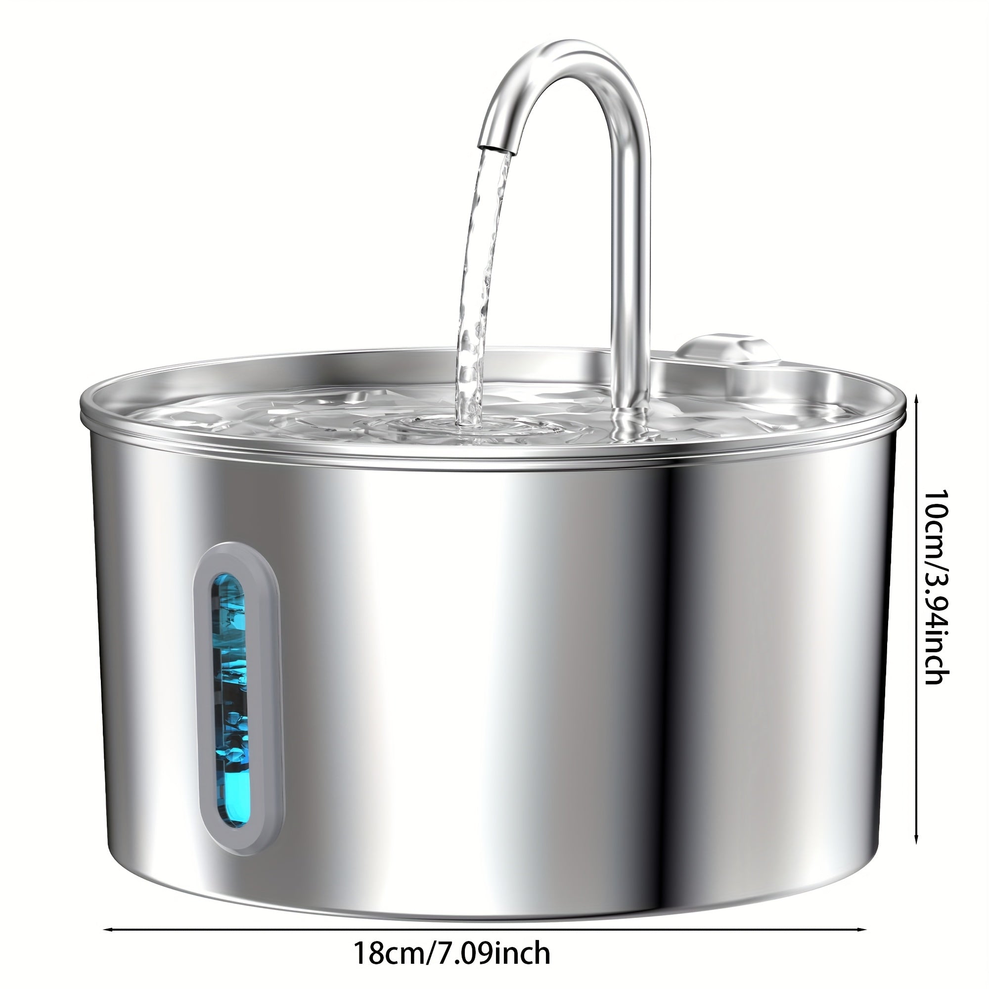 2.2L Stainless Steel Cat Water Fountain – product view 2